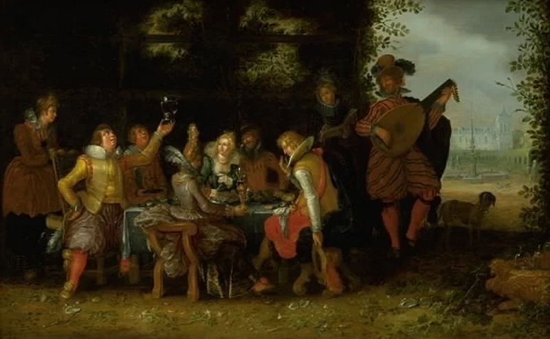 Banchetto nel parco di un castello - Statens Museum for Kunst